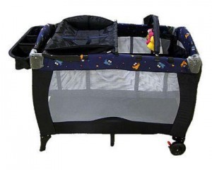 Funky Cot Navy blue with nice prints