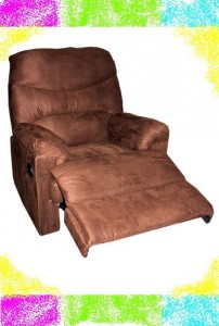 Rocking Chair with footrest choclate