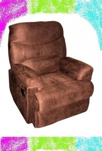 Rocking chair with footrest Beige
