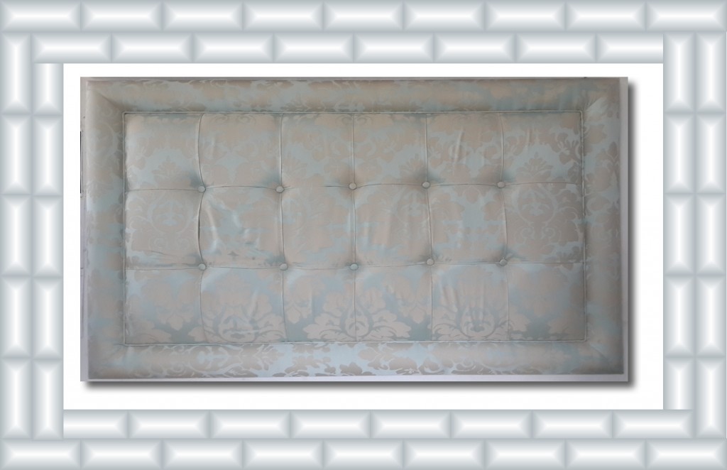 Full Bull Nose Border with Square Shape Button Headboards Headboard