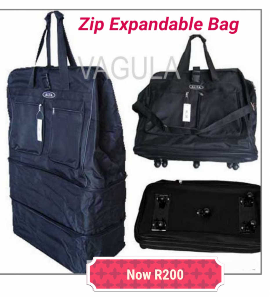 Zip Expandable Collapsible Bag Now R200